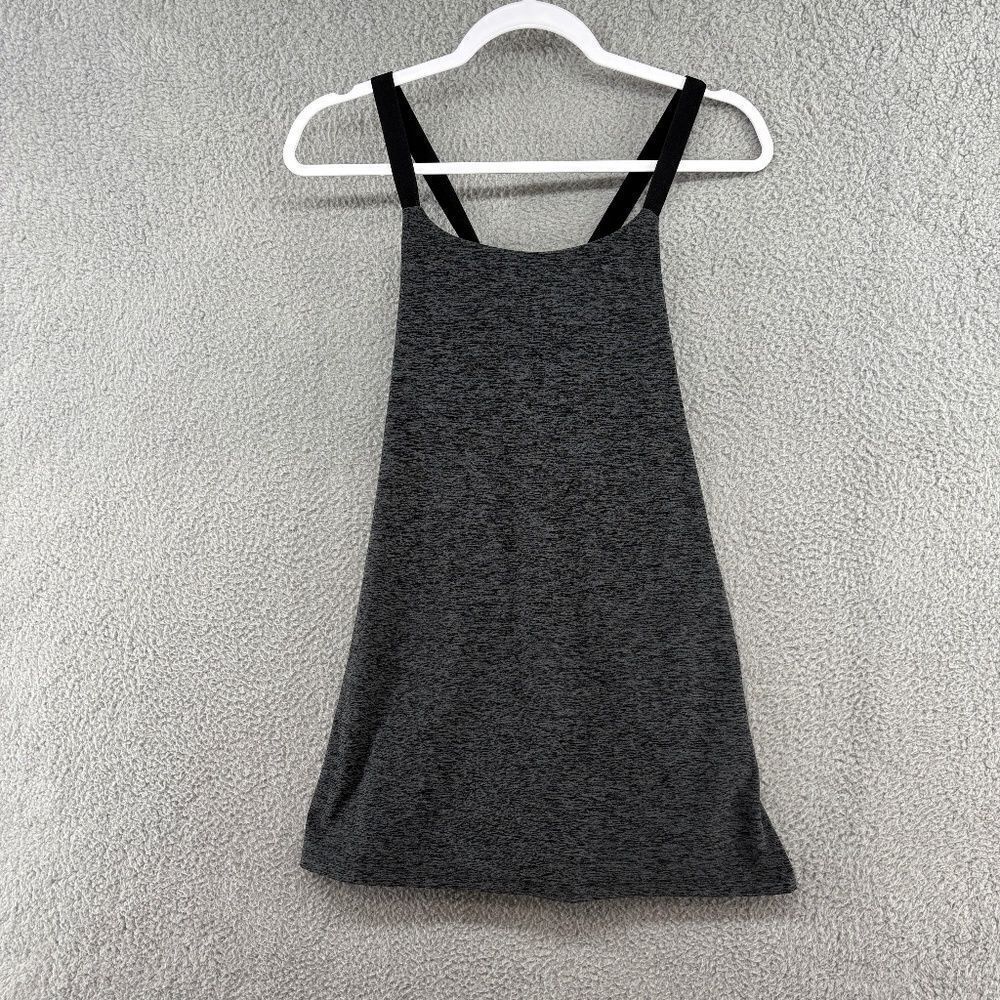 Beyond Yoga Spacedye Move It Dress in Black Charcoal Tennis dress size small